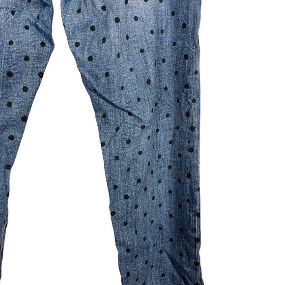 Current/Elliott Womens The Fling Indigo Polka Revival Slim Boyfriend Jeans sz 26 - Picture 13 of 16